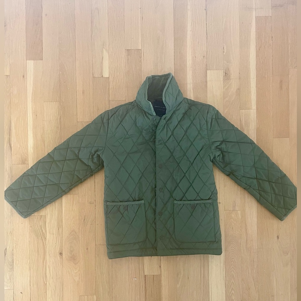 Janie and Jack Olive Quilted Puffer Jacket